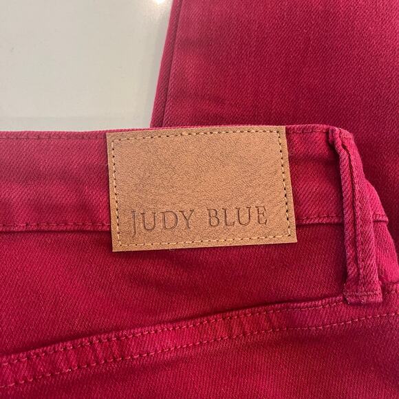 Judy Blue High Waist Tummy Control‎ Skinny Jeans in Scarlet Red Size 5/27 - Picture 7 of 12